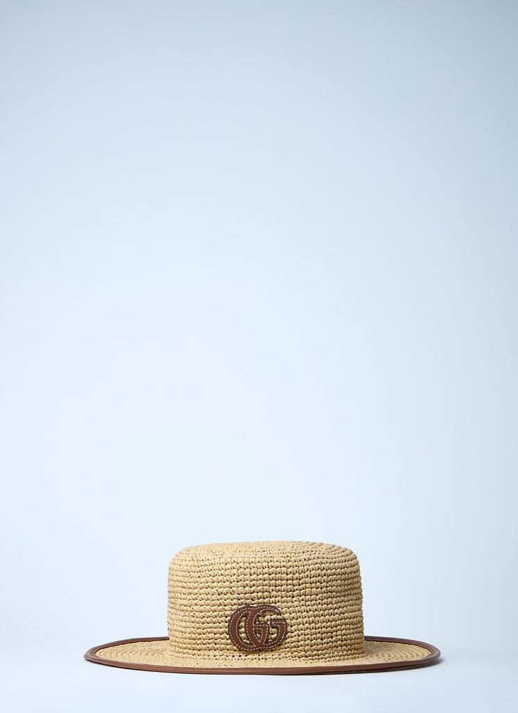 Gucci Straw Boater Hat