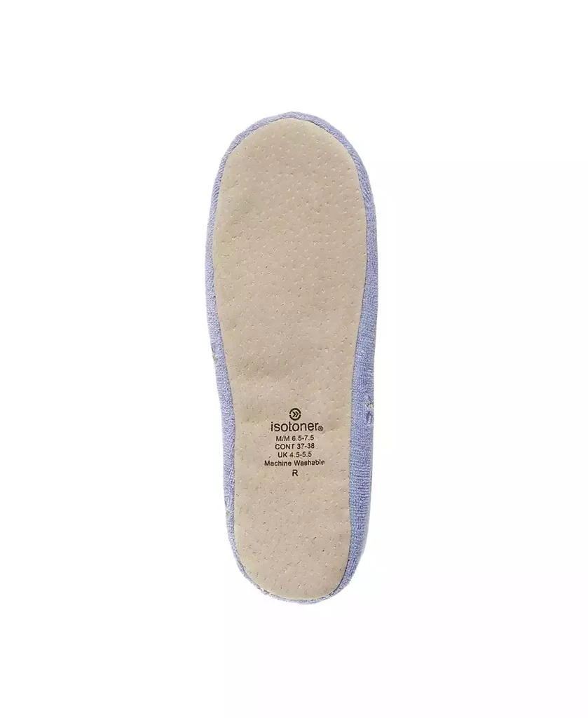 Isotoner Signature Isotoner Embroidered Terry Ballerina Slipper, Online Only 6