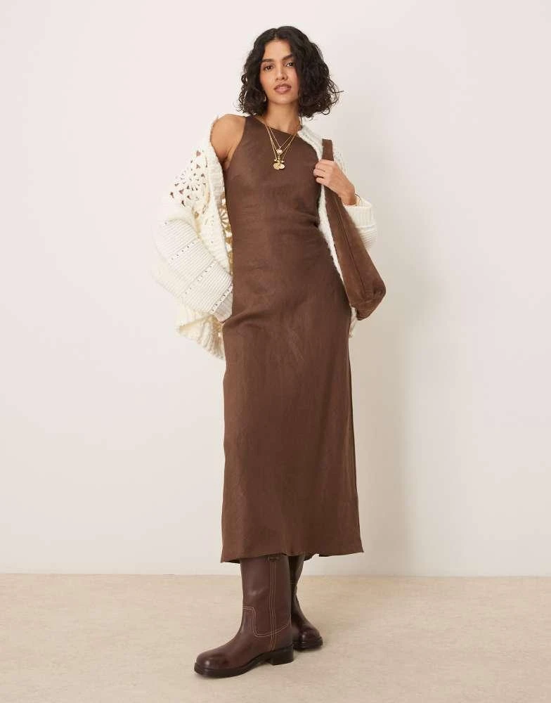VRG GRL opal sleeveless linen maxi dress in brown  On Sale Now with Up to  60% Off | Discover Exclusive Deals & Savings at BeyondStyle  Authentic Vrg  Grl Home|Women|Dresses with