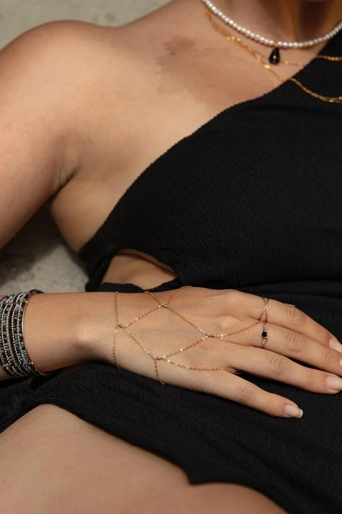 预计3周后发货 YAY Paris Bague Moon - Spinelle - Or 3