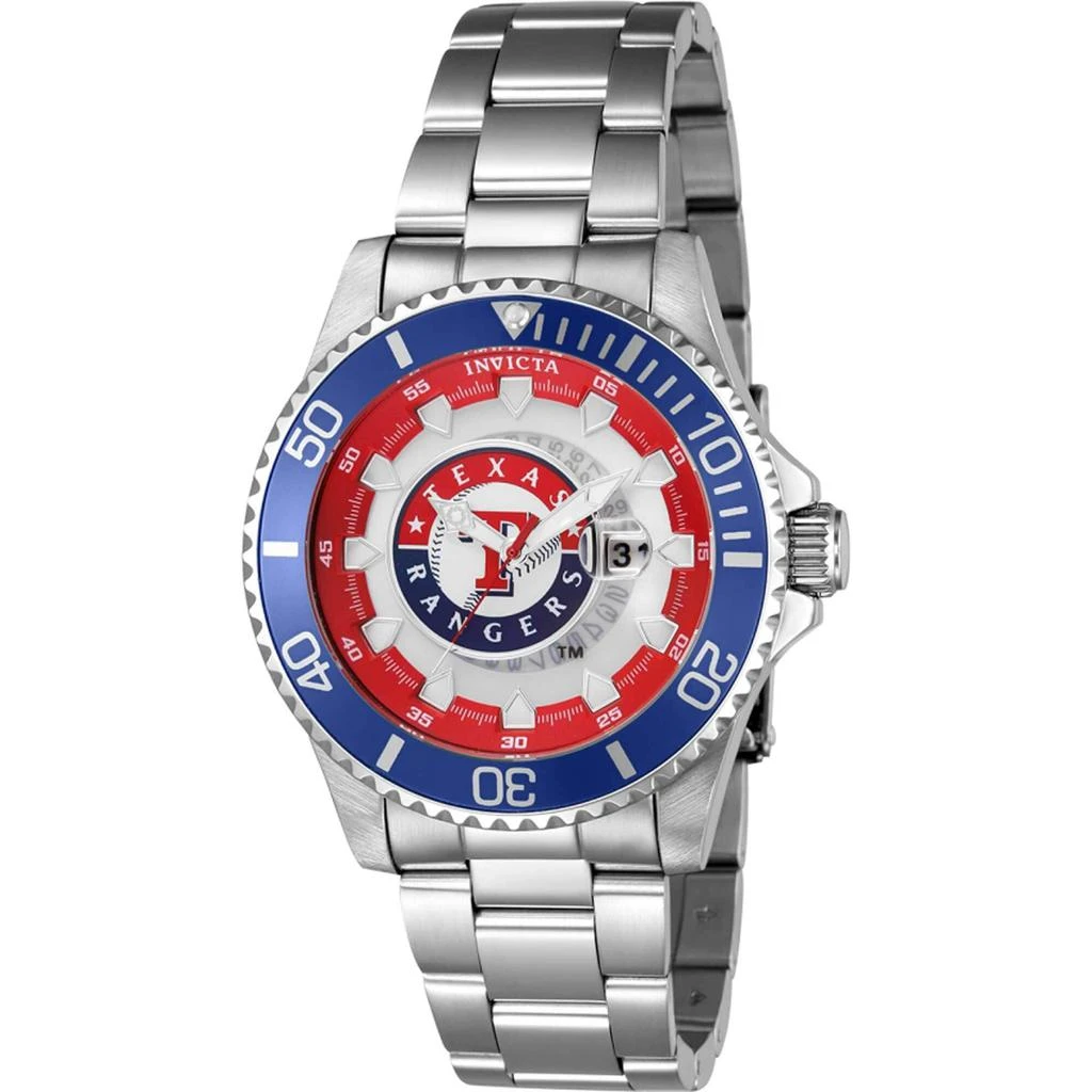 Invicta Invicta Men's Watch - MLB Texas Rangers Rotating Bezel Silver Steel Bracelet | 43481 1