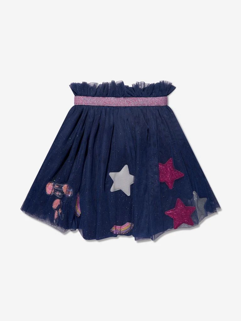 Billieblush Billieblush Girls Tulle Star Skirt in Navy 3