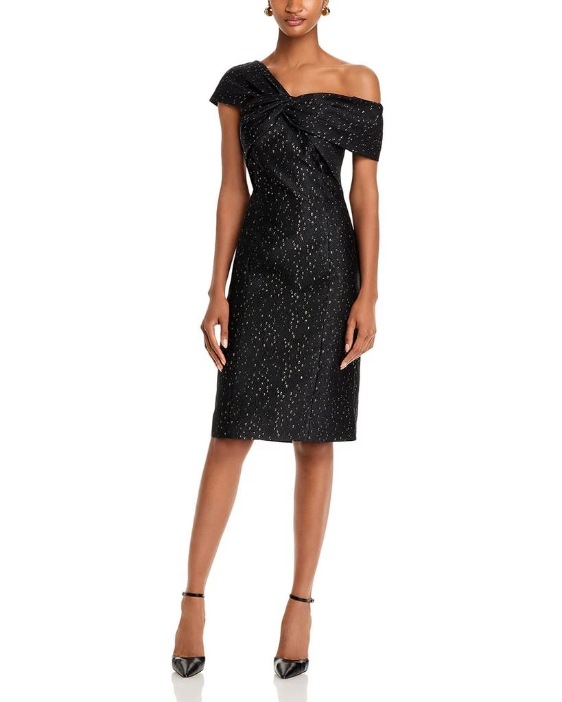 Teri Jon Speckle Jacquard Dress 1