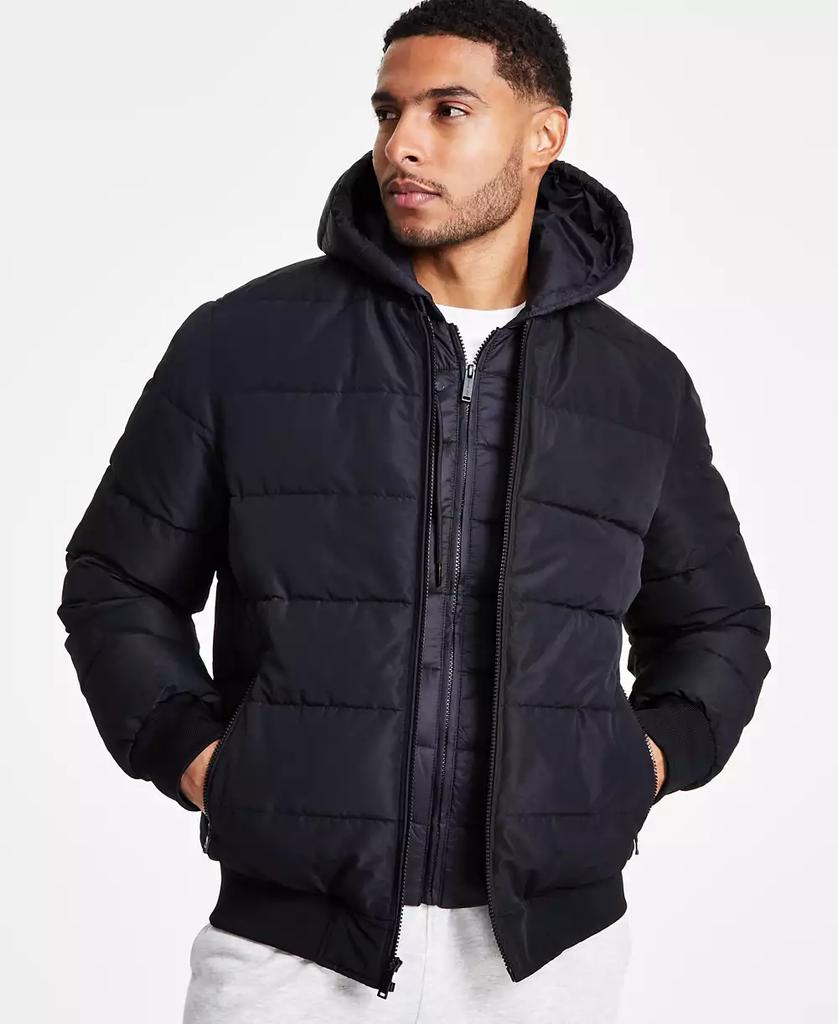 Michael Kors Men's Hooded Puffer Bomber Jacket