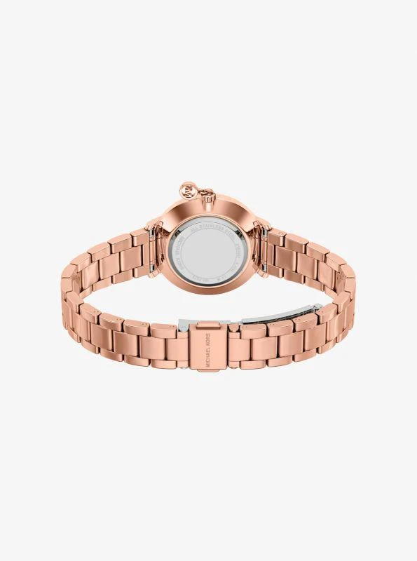 Michael Kors Mini Pyper Pavé Rose Gold-Tone Watch 4
