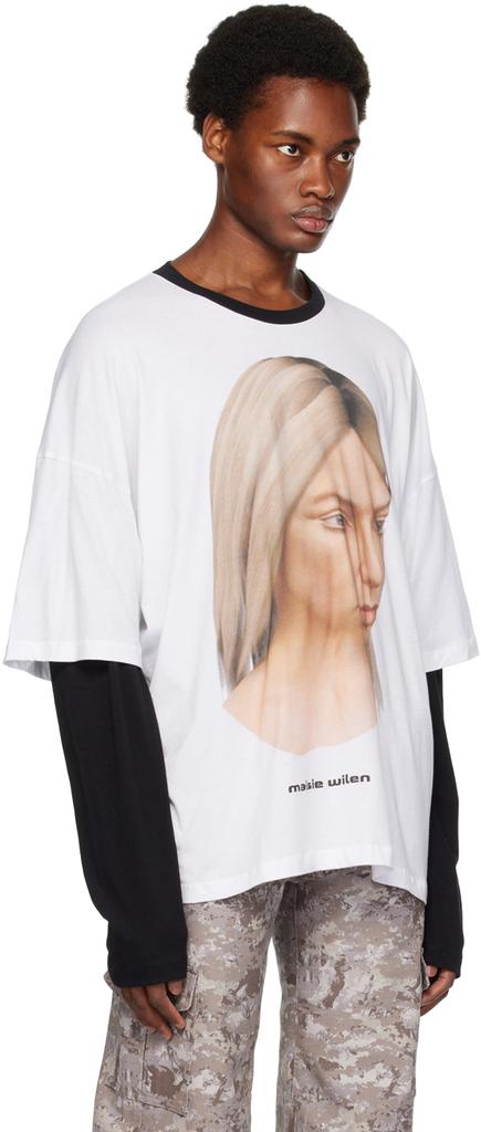 Maisie Wilen White & Black Nominee Long Sleeve T-Shirt