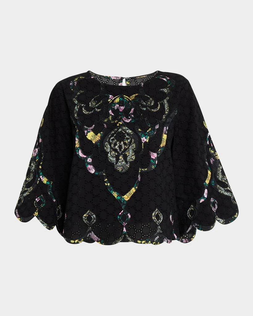 Kobi Halperin Ramona Scalloped Eyelet Applique Blouse 1