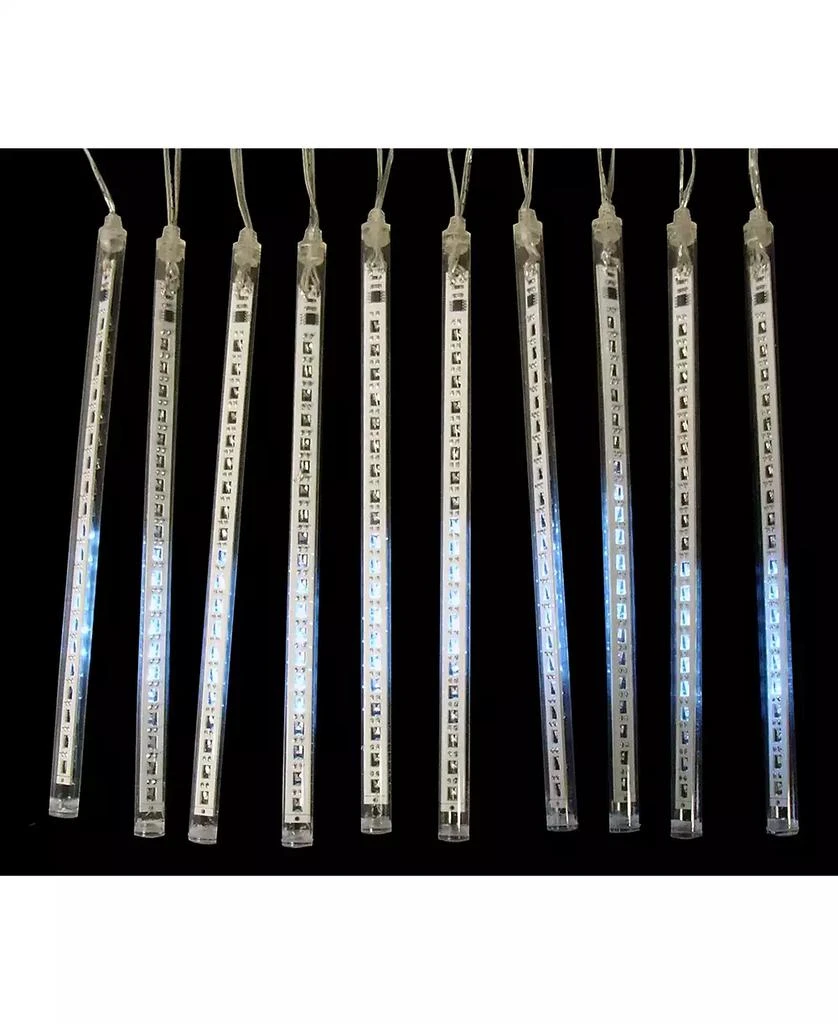 Northlight Transparent Dripping Icicle Snowfall Christmas Light Tubes-Clear Wire, Set of 10 2