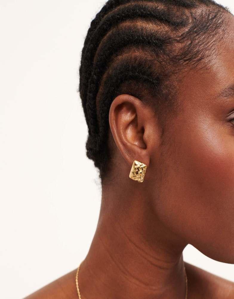 D. LOUISE D. LOUISE Statement woven earrings in gold