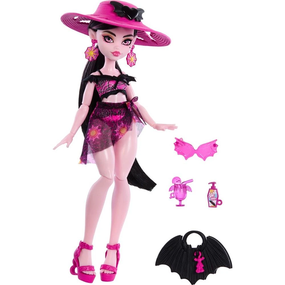 Monster High Scare-Adise Island Draculaura Fashion Doll with Swimsuit Accessories 1