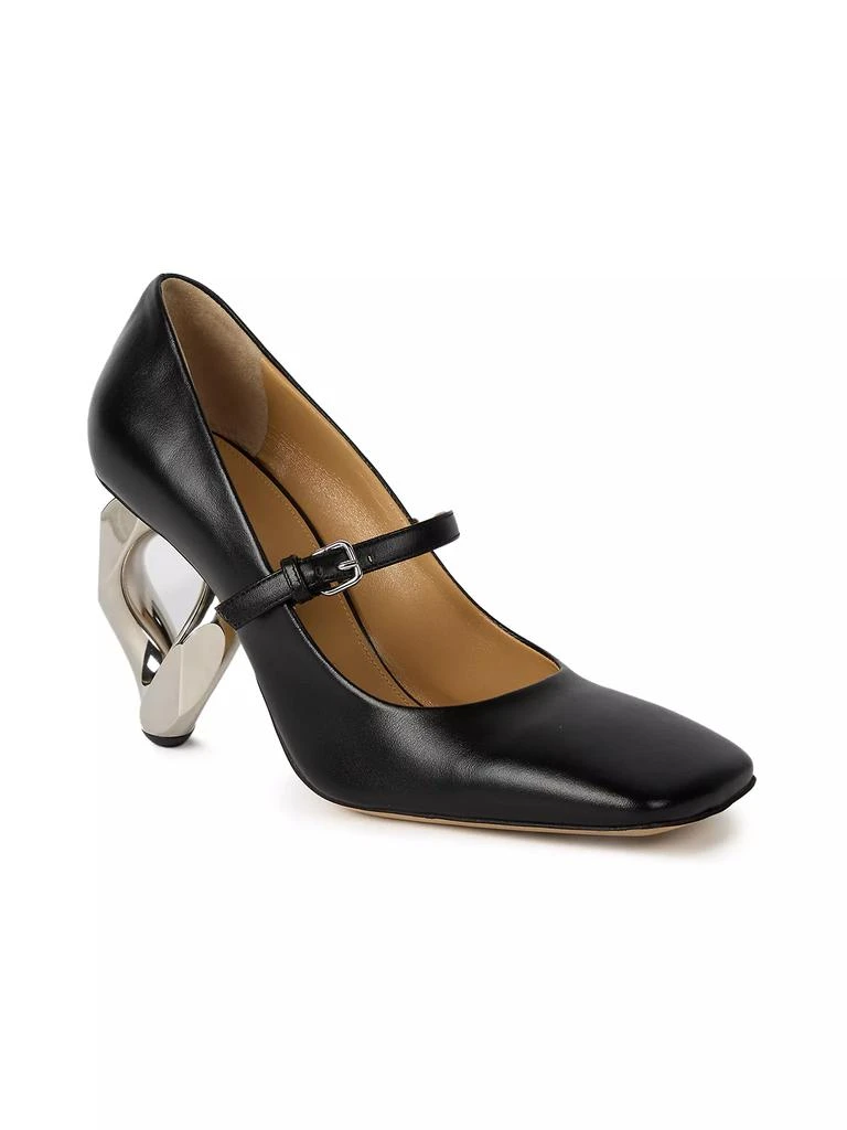 JW Anderson Chain Heel 100MM Leather Mary Jane Pumps 2