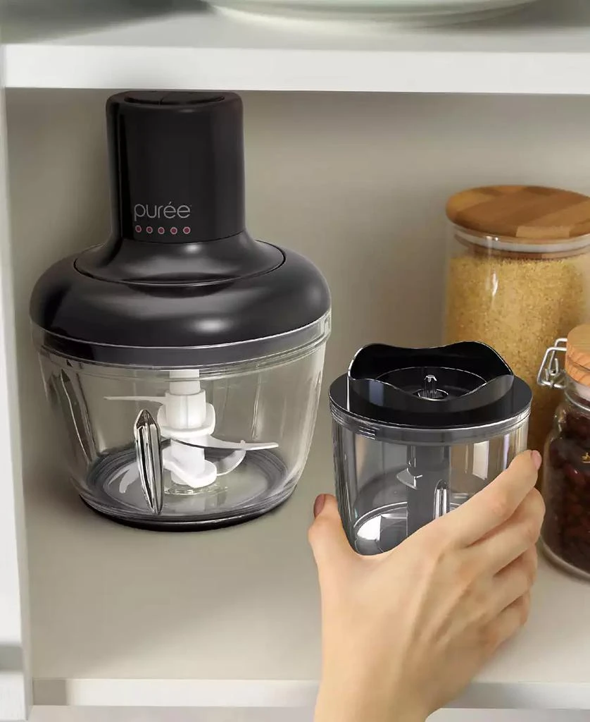 Tzumi Puree 8.5-Cup Food Processor with Stainless Steel Blades, Black 8