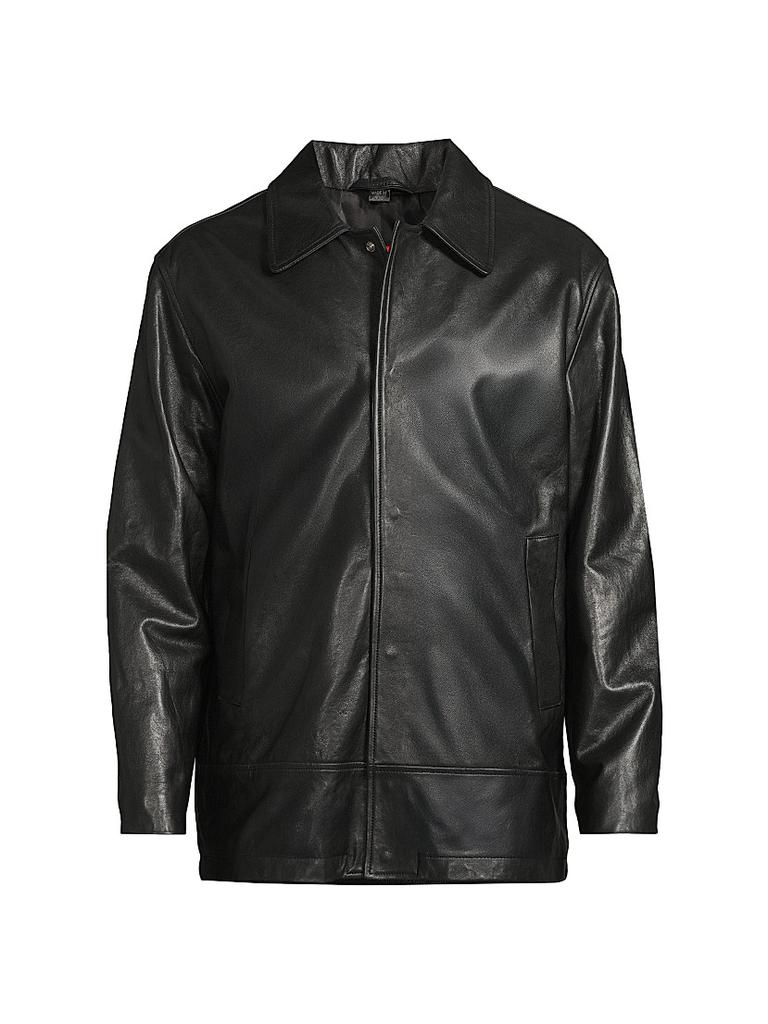 Grained Leather L-HEIN Jacket with Patchworks – On Sale Now with