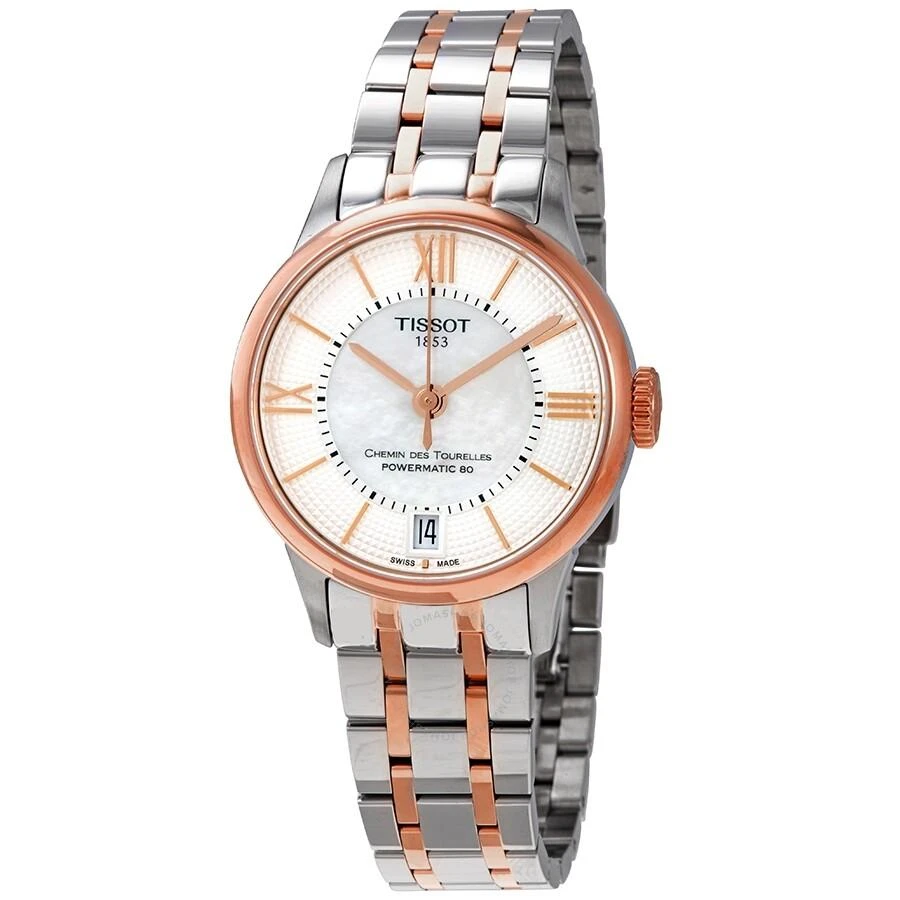 Tissot Chemin des Tourelles Automatic Mother of Pearl Dial Ladies Watch T099.207.22.118.02 1