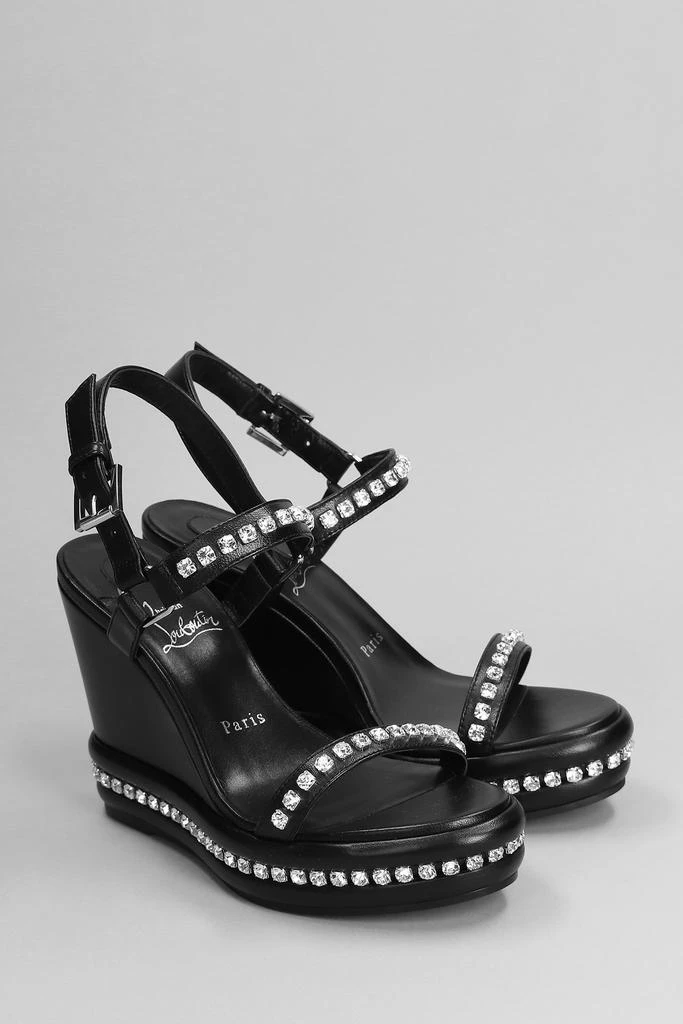 Christian Louboutin Pyrastrass 110 Wedges In Black Leather 2
