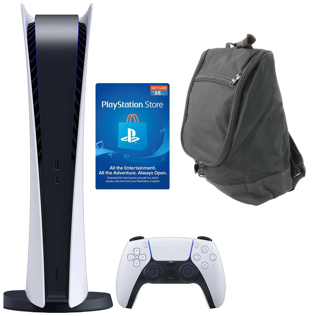PlayStation 5 Digital Console with $25 PSN Card and Carry Bag (PS5 Digital Console)