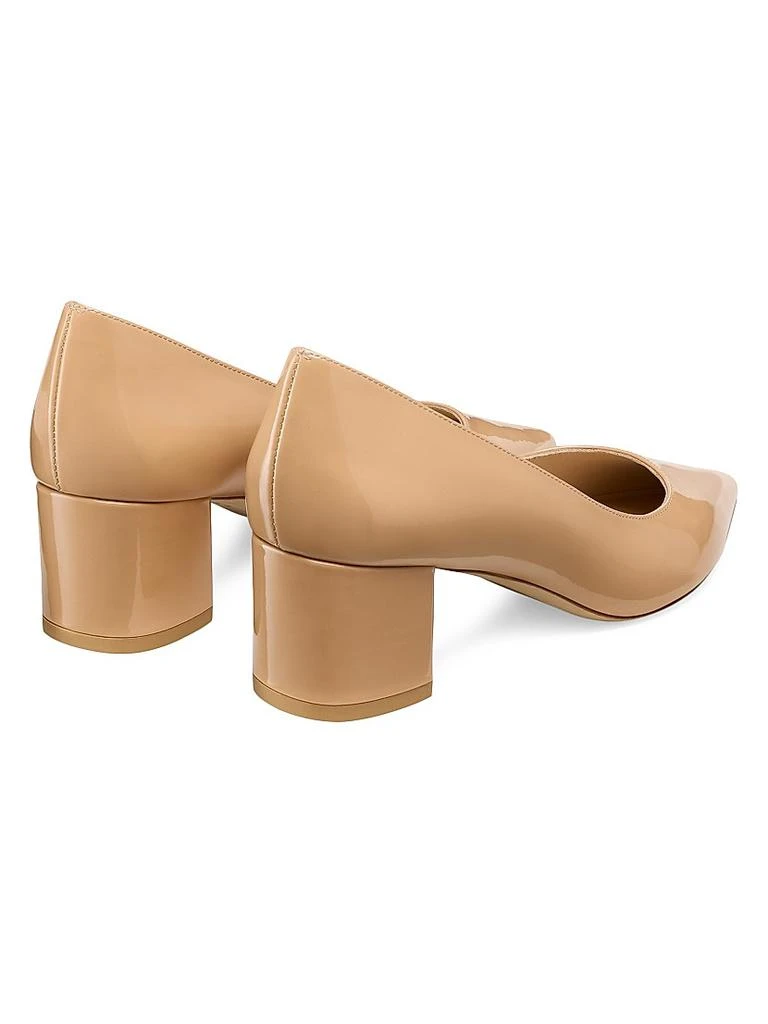 Stuart Weitzman Power 50MM Leather Block-Heel Pumps 3