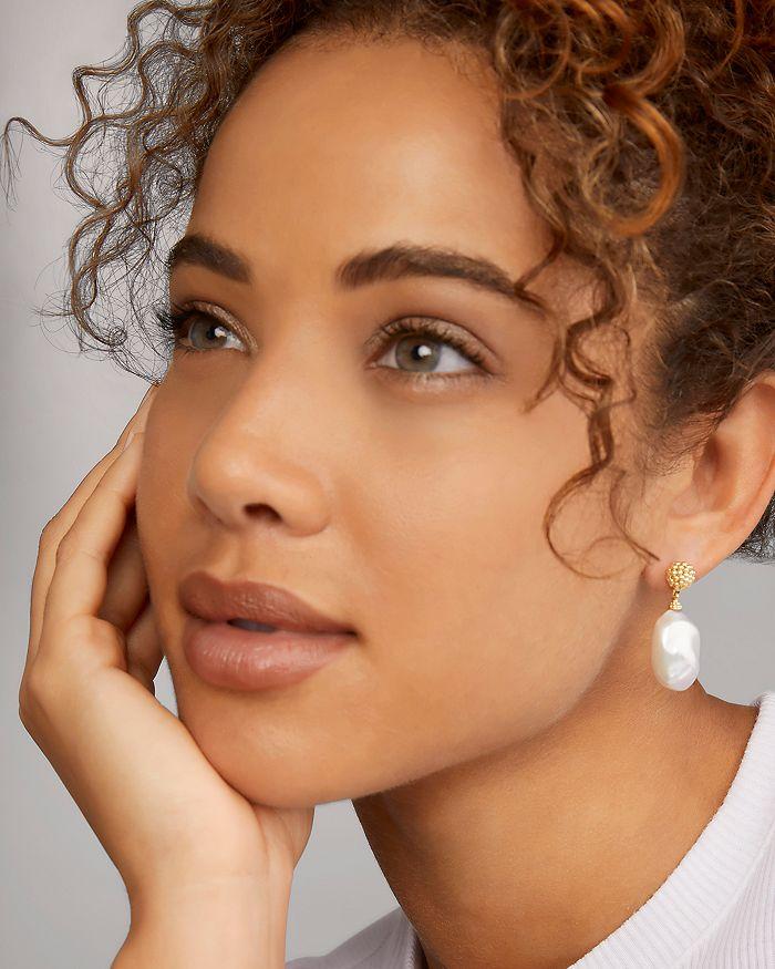 LAGOS 18K Yellow Gold Luna Cultured Freshwater Baroque Pearl Drop Earrings