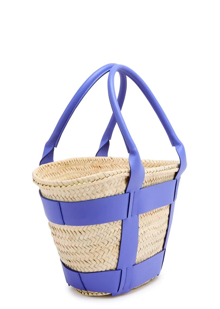 Demellier Santorini leather and raffia basket bag  2