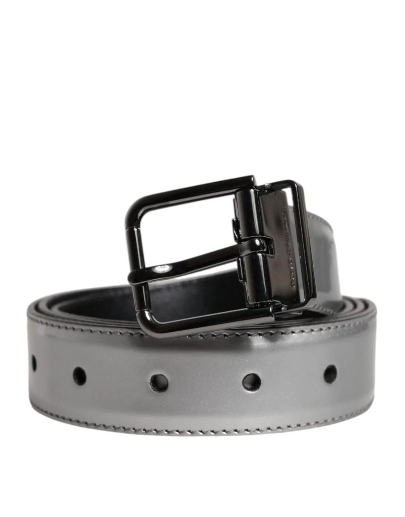 Dolce 
Gabbana Leather Classic Metal Logo Buckle Men
s Belt (Pre-Owned)