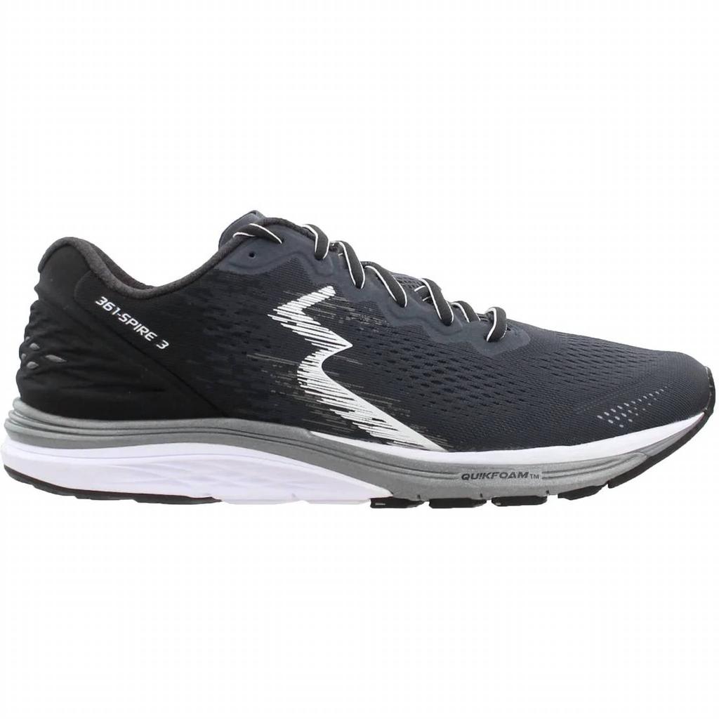 361 Degrees Men's Spire 3 Running Shoes - Medium Width In Ebony Black