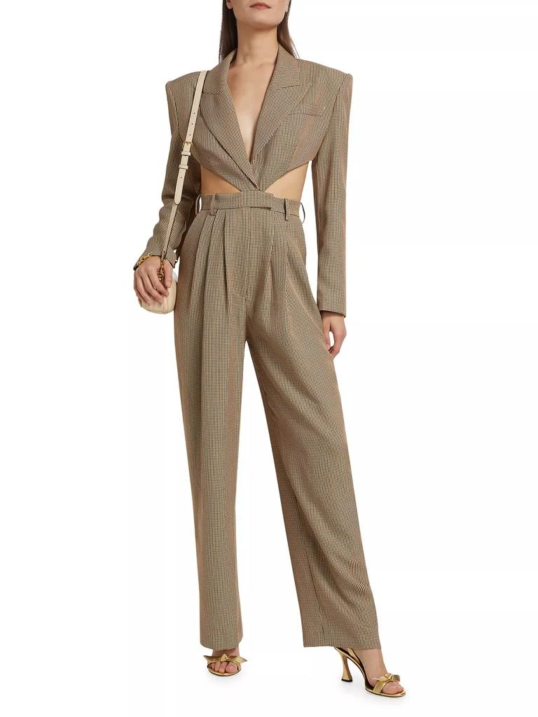 Ronny Kobo Amschel Houndstooth Cut-Out Jumpsuit 3
