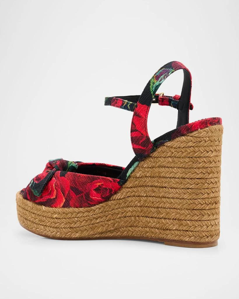 Dolce 
Gabbana Lolita Floral Wedge Espadrille Sandals 4