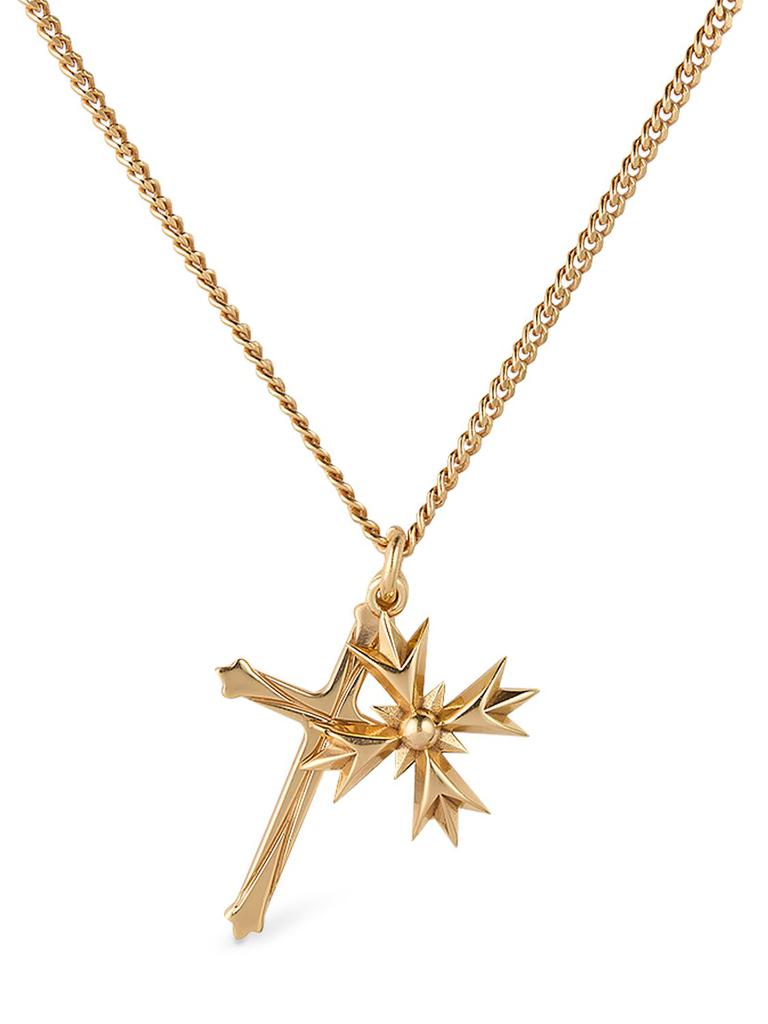 EMANUELE BICOCCHI Gold Eb Crest & Cross Necklace