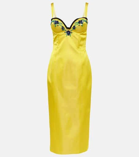 Miss Sohee Iris embellished velvet midi dress 1