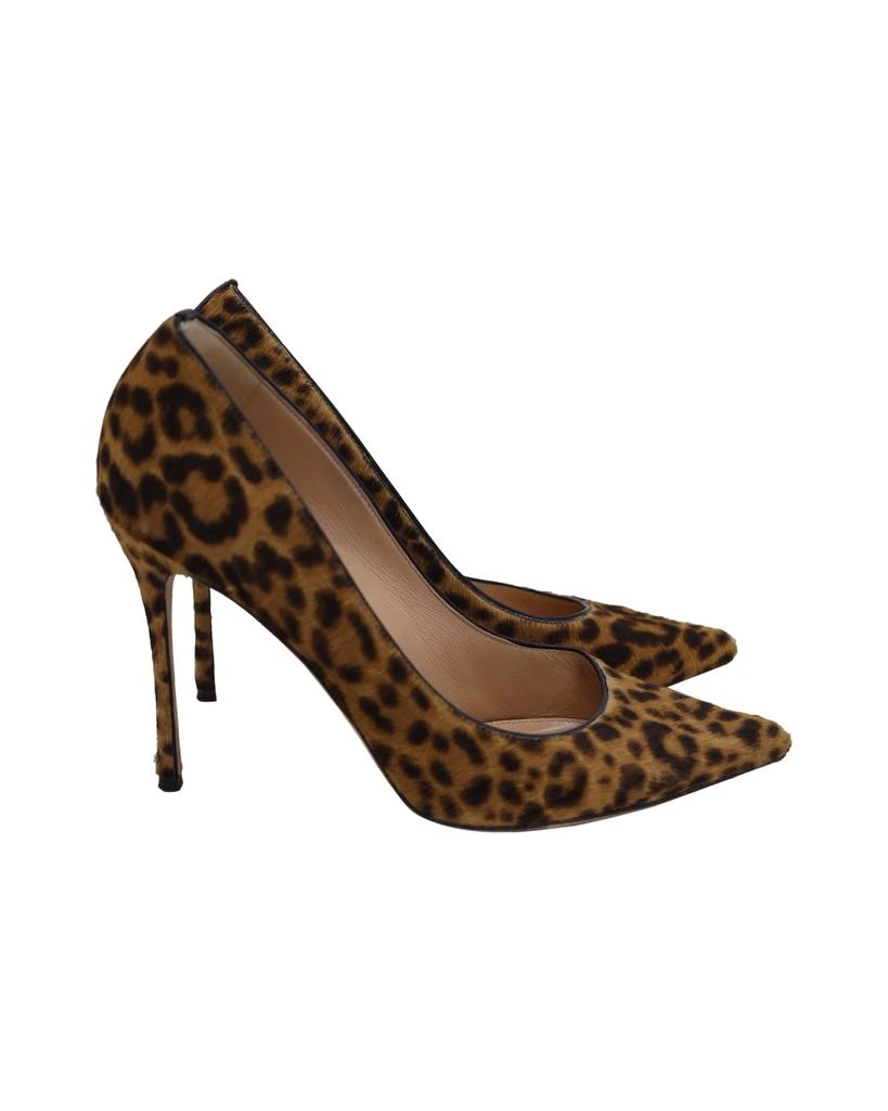 Sergio Rossi Pointed Toe Pumps in Animal Print Pony Hair 1