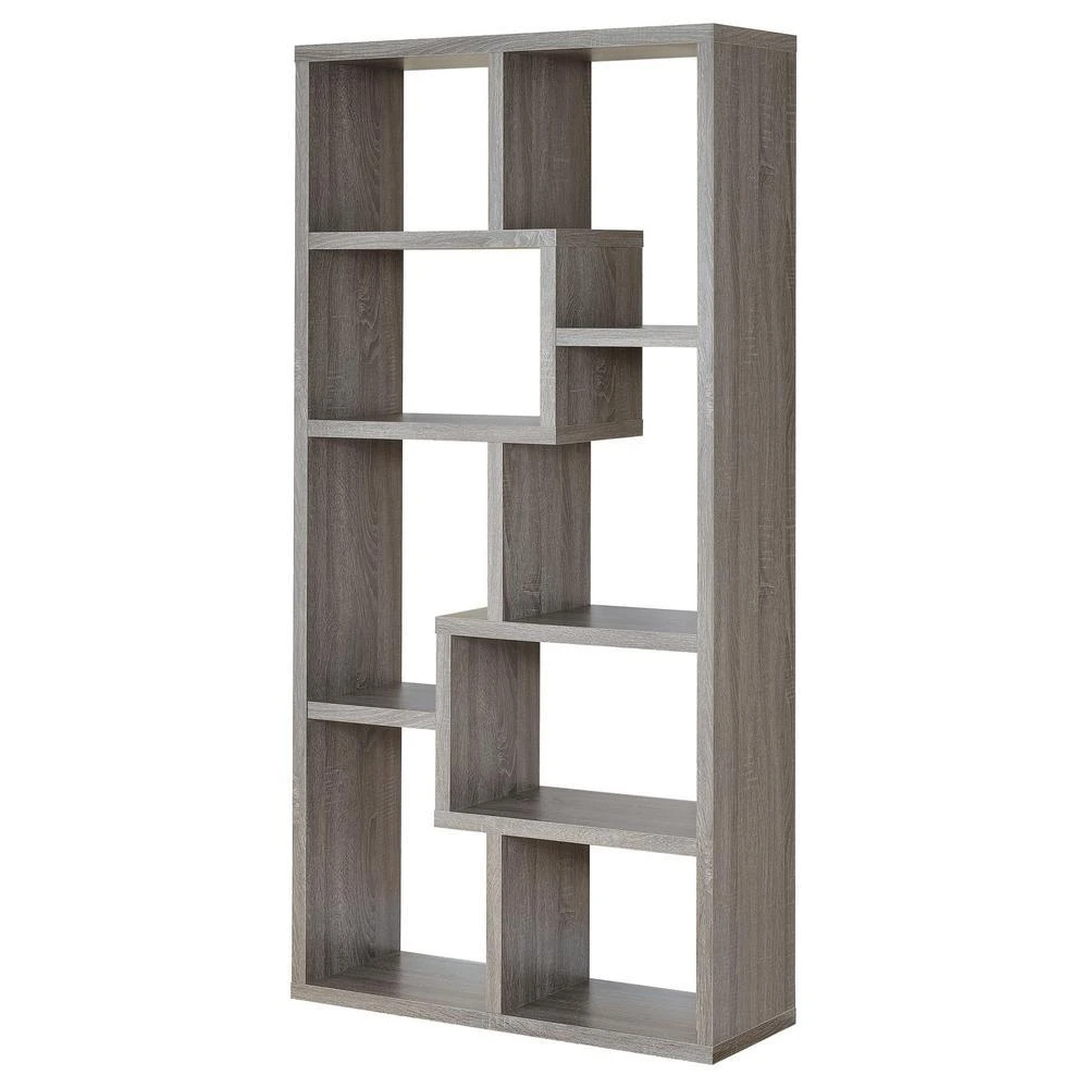 Coaster Co. of America Theo 10-shelf Bookcase Weathered Grey 4