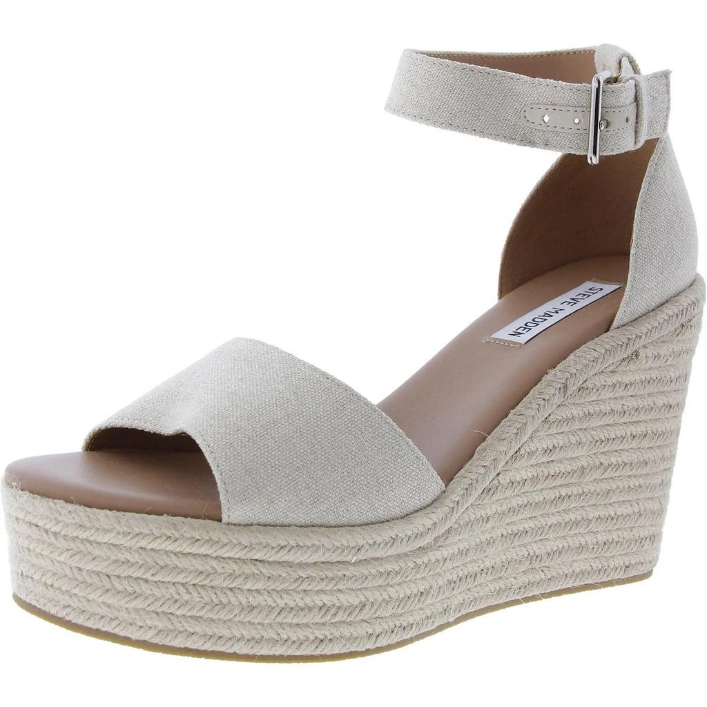 Steve Madden Zillow Womens Adjustable Denim Platform Sandals 1