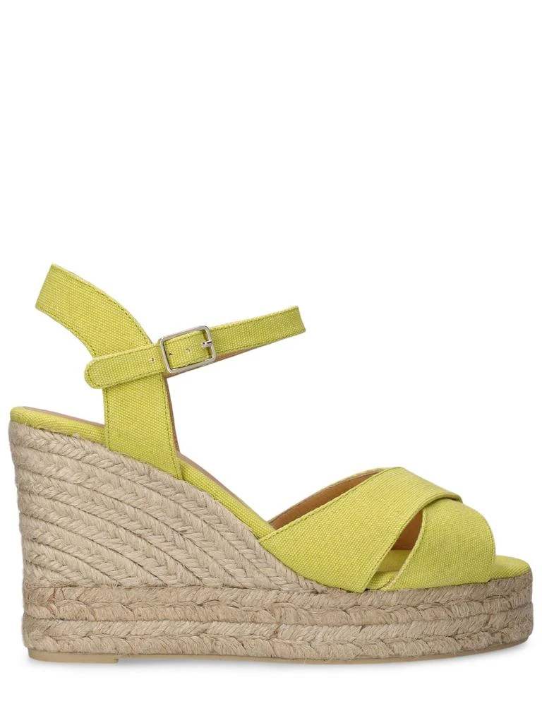 CASTAÑER 110mm Blaudell Cotton Espadrille Wedges 1