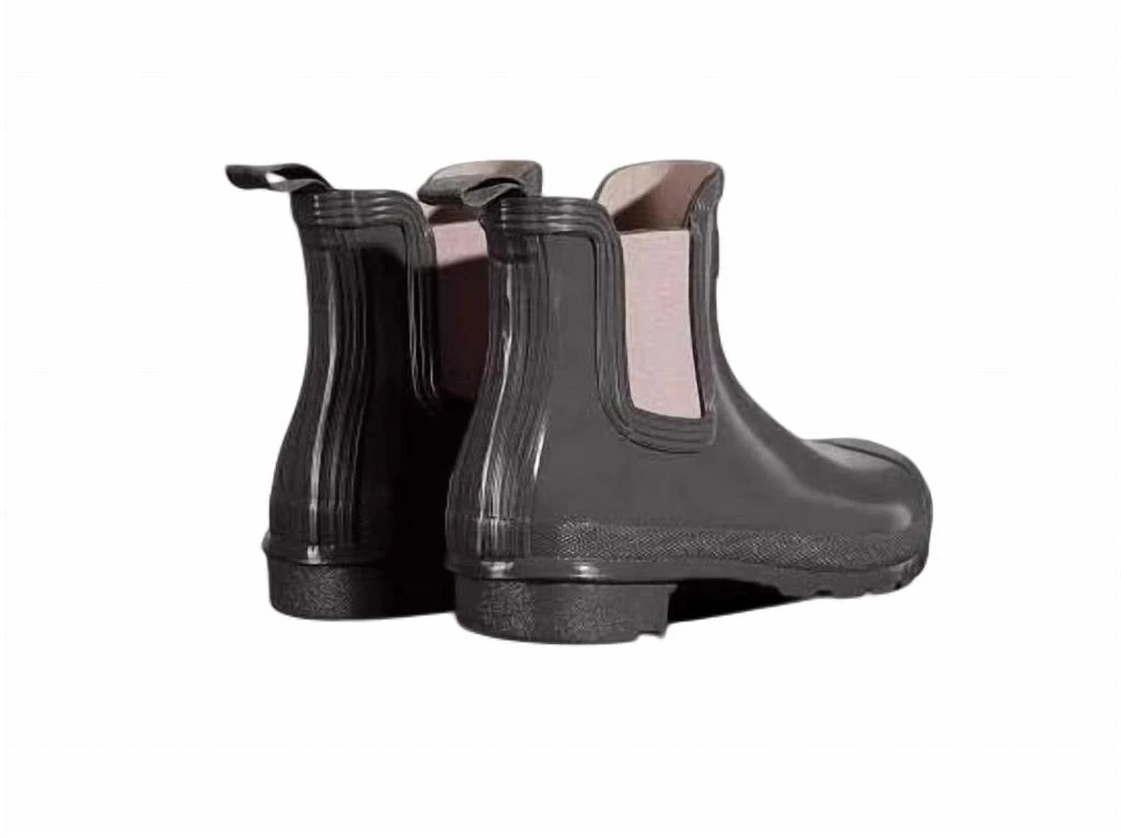 Hunter Women's Original Gloss Chelsea Boots In Gray/powder Purple 3