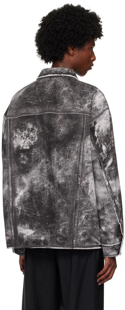 Alexander Wang Black & Gray Oversized Denim Jacket 3