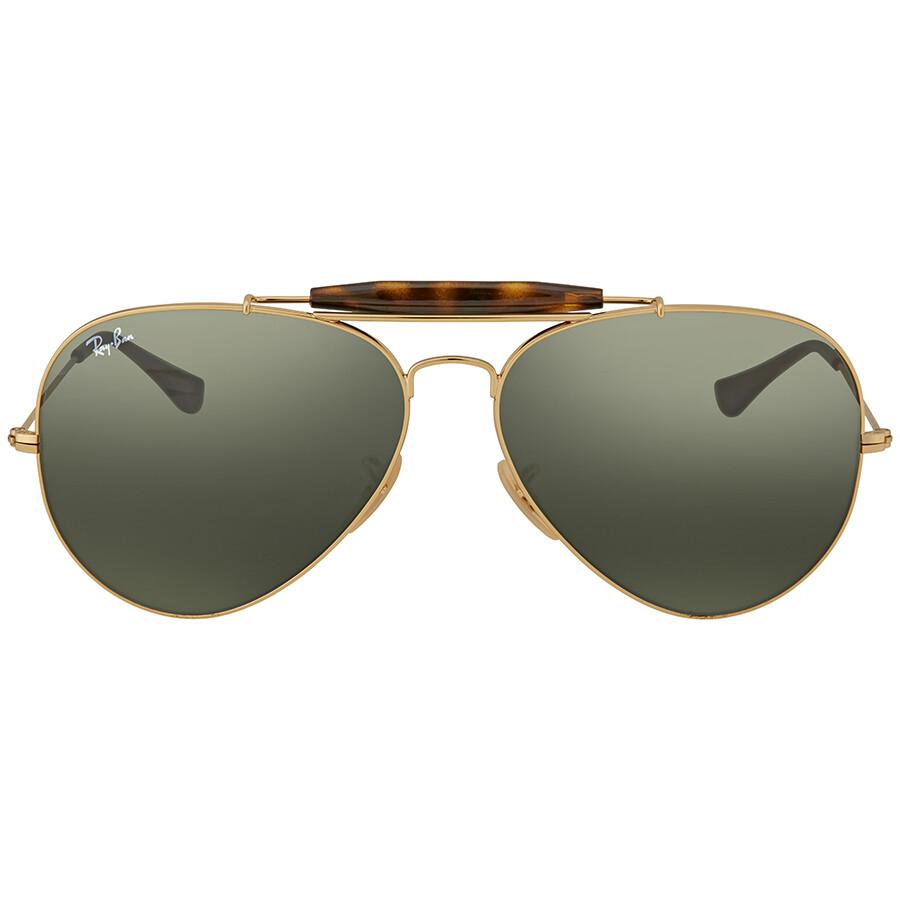 Ray-Ban Outdoorsman Green Classic G-15 Aviator Unisex Sunglasses RB3029 181 62