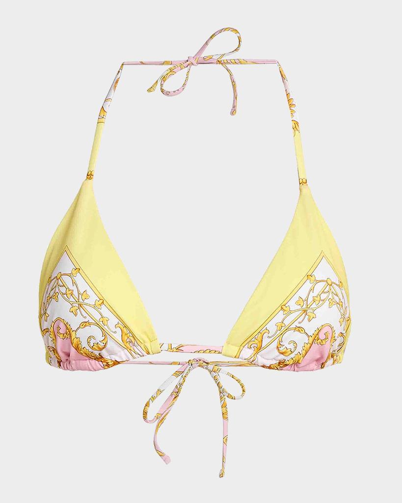 Versace Printed Tie Bikini Top