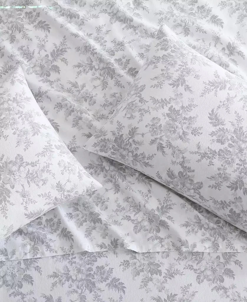 Laura Ashley Laura Ashley Cotton Flannel 4-Piece Sheet Set, Queen 2
