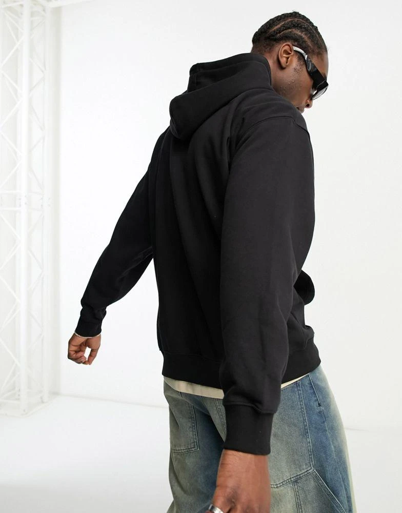 Weekday Weekday oversized hoodie in black 4