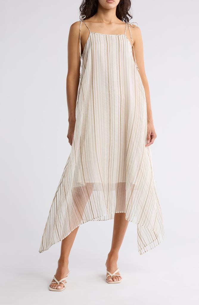 Joie Roisin Tie Strap Silk & Cotton Trapeze Dress