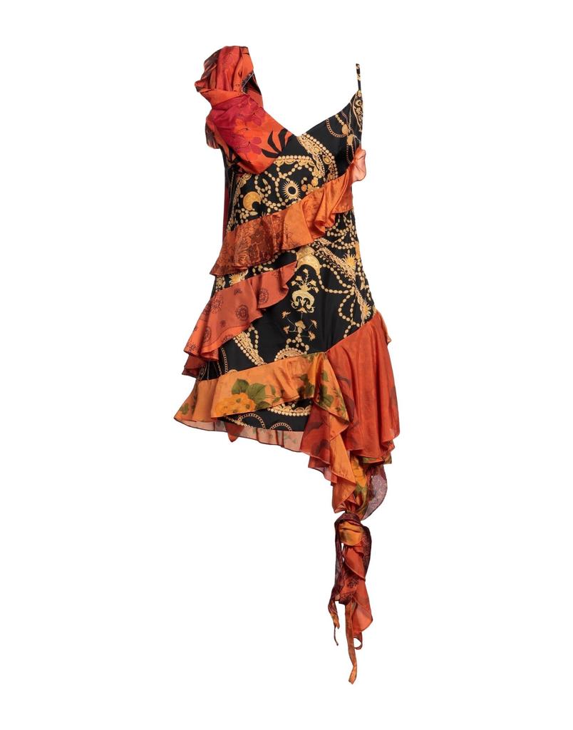 MARINE SERRE Upcycled Silk Scarves Draped Dress MULTICOLOR