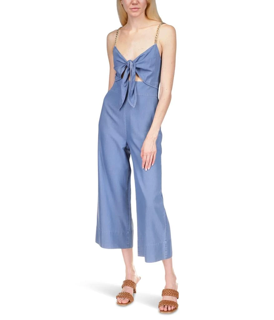 Michael Kors Chambray Tie Jumpsuit 1