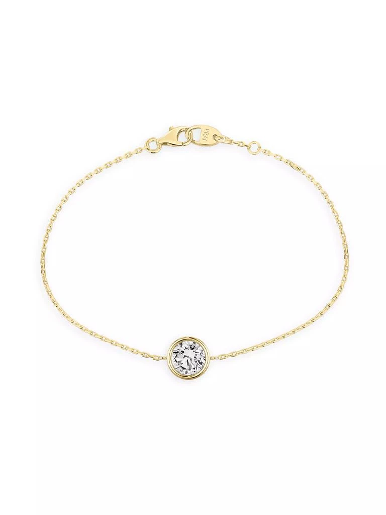 VRAI Bezel Essentials 14K Gold & 0.50 TCW Lab-Grown Diamond Brilliant Round Solitaire Bracelet 1