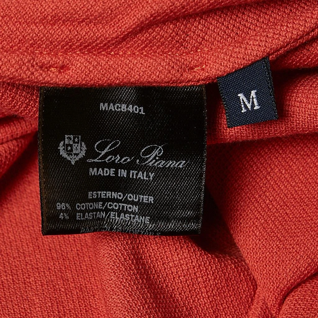 Loro Piana Loro Piana Orange Pique Cotton Polo T-Shirt M 5