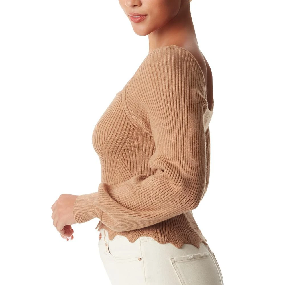 Sam Edelman Women's Alexi Ribbed Scalloped-Hem Sweater 3
