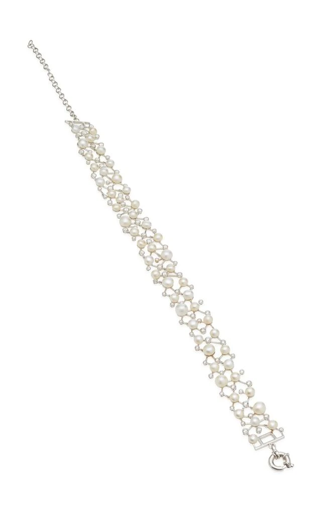 Anabela Chan Anabela Chan - Constellation 18K White Gold Vermeil; Diamond And Pearl Choker - White - OS - Moda Operandi - Gifts For Her 1