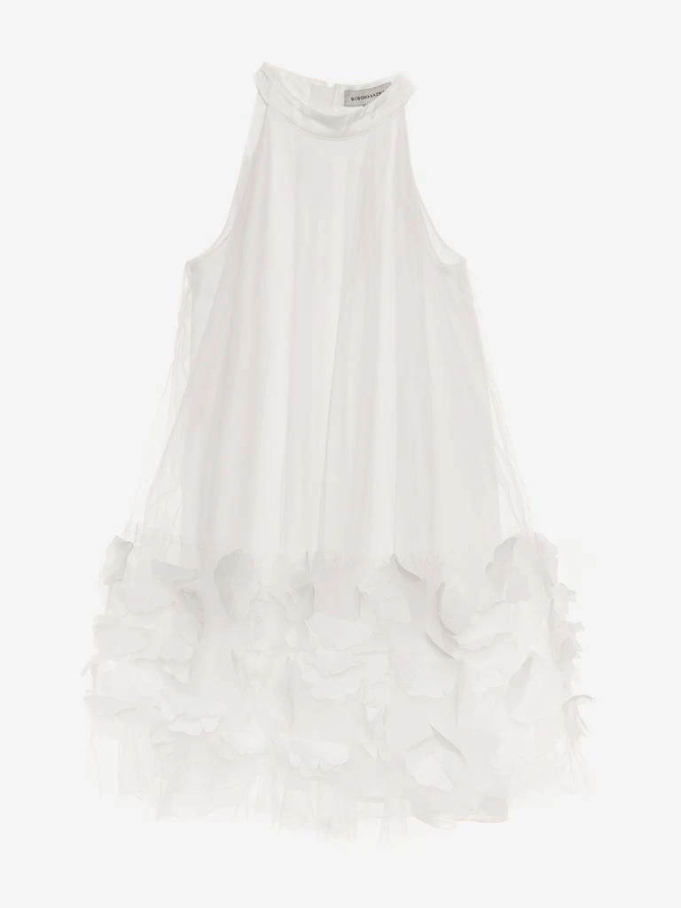 BCBG BCBG Girls Tulle 3D Flower Dress in White 1