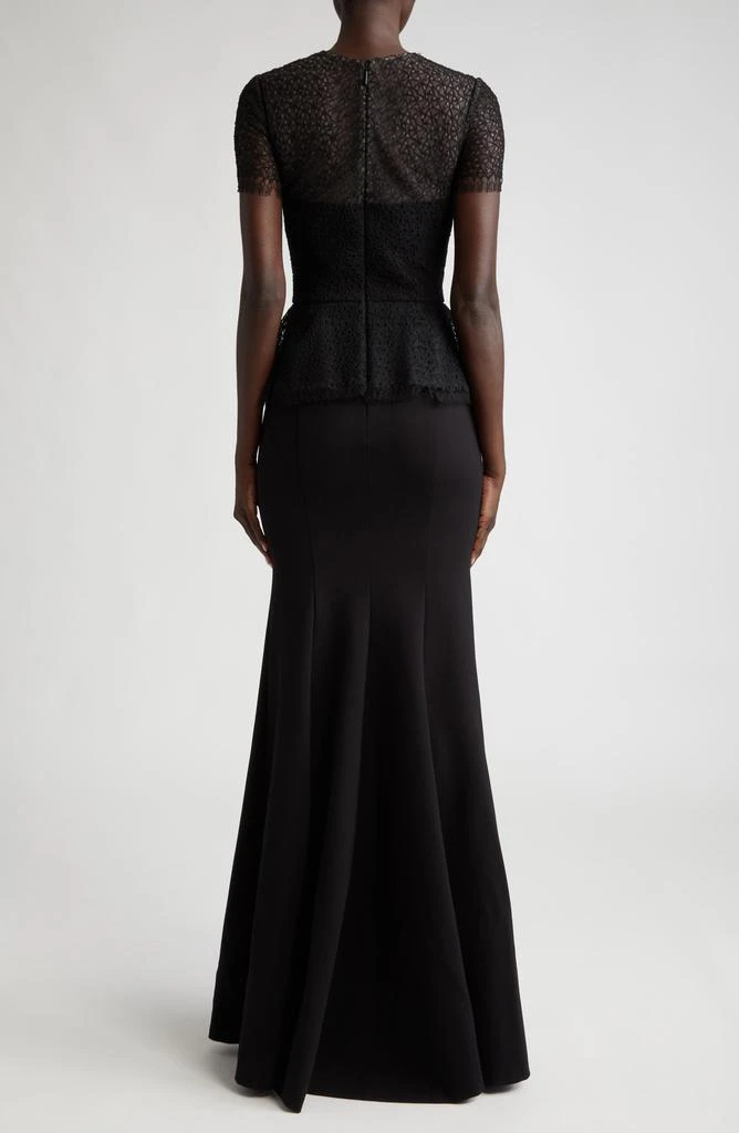 Jason Wu Mixed Media Embroidered Lace Peplum Gown 2