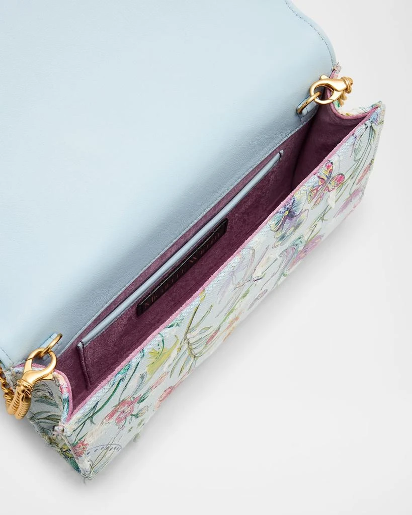 MICHELLE WILHITE Olivia Floral-Print Denim Clutch Bag 4