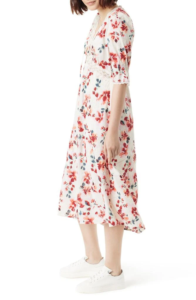 Sam Edelman Dasie Lace Detail Cotton Midi Dress 3